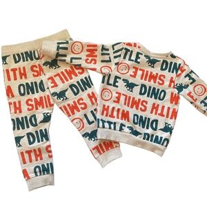 EUC NAME IT Two Piece Dino With Smile Set Size 12-18 Mo